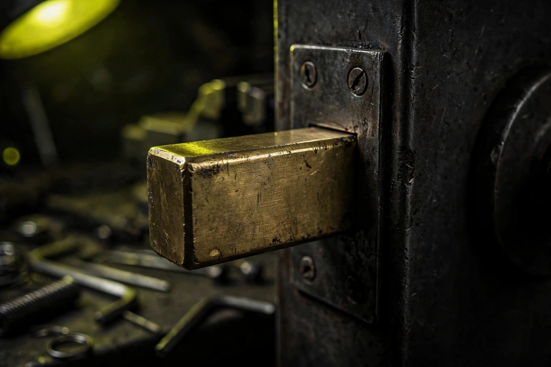 Deadbolt bolt thrown on a Riverside door